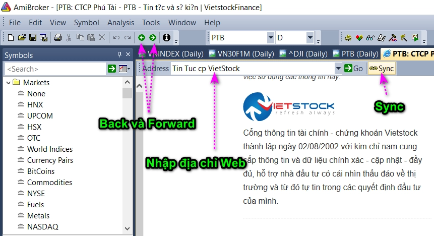 duyet web trong Amibroker